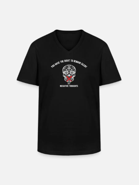Right to remain silent - Men's V-Neck T-Shirt - black