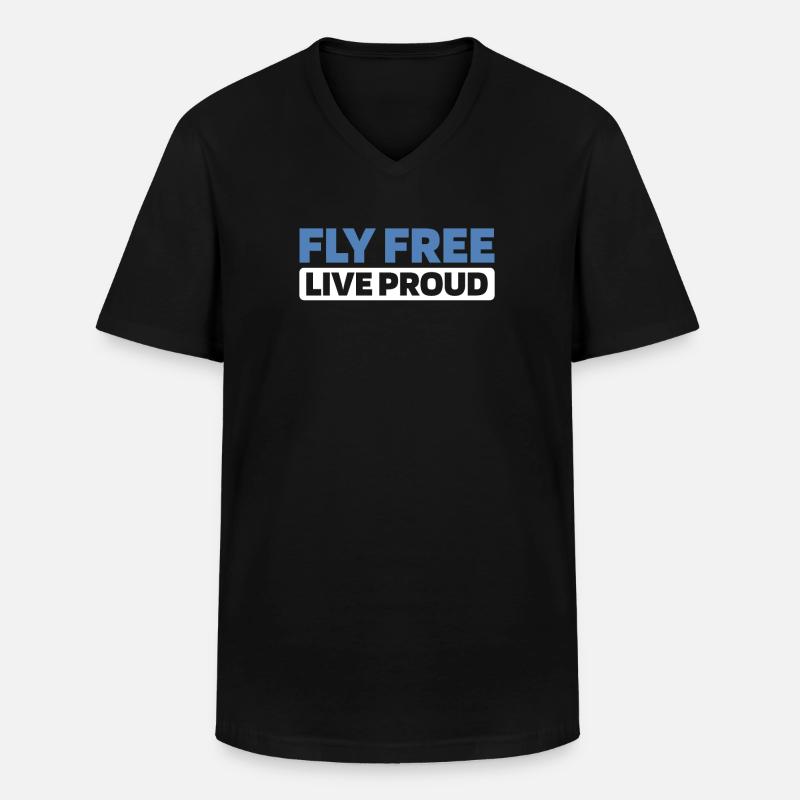 Paramotor Gleitschirmfliegen - Männer-T-Shirt mit V-Ausschnitt - Schwarz