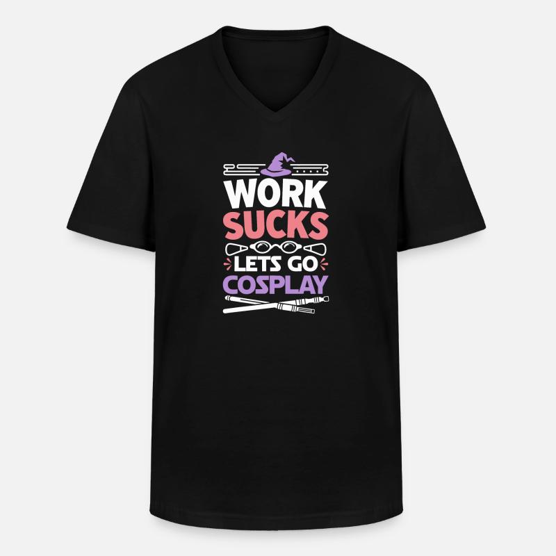 Cosplay Cosplayer - Männer-T-Shirt mit V-Ausschnitt - Schwarz