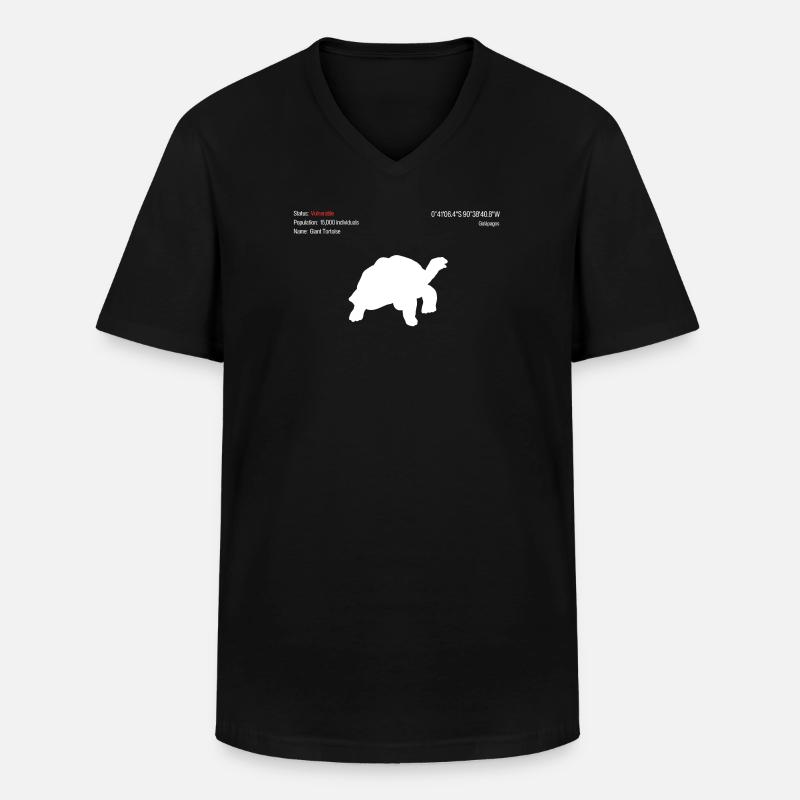 Riesenschildkröte - Männer-T-Shirt mit V-Ausschnitt - Schwarz