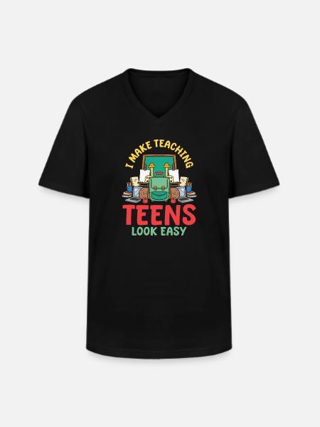 Professeur de lycée - T-shirt col V Homme - noir