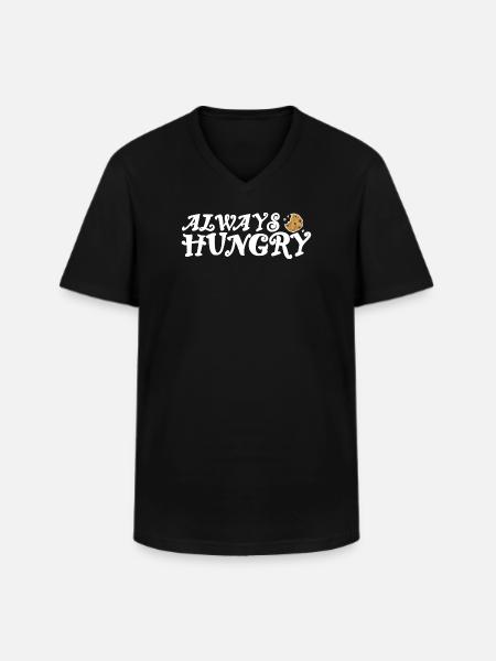 Always hungry bright design - Men's V-Neck T-Shirt - black