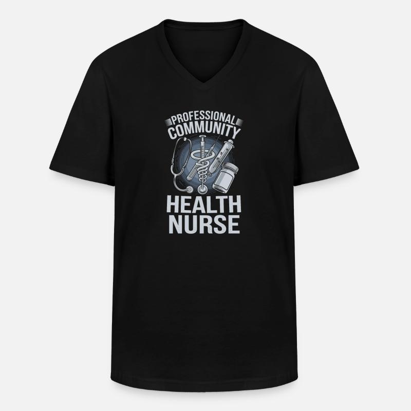 Gemeindekrankenschwester - Männer-T-Shirt mit V-Ausschnitt - Schwarz