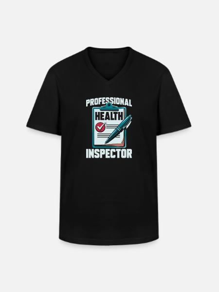 Health Inspector - Men's V-Neck T-Shirt - black