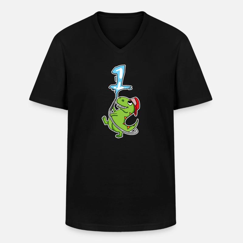 Zahl 1 - Männer-T-Shirt mit V-Ausschnitt - Schwarz