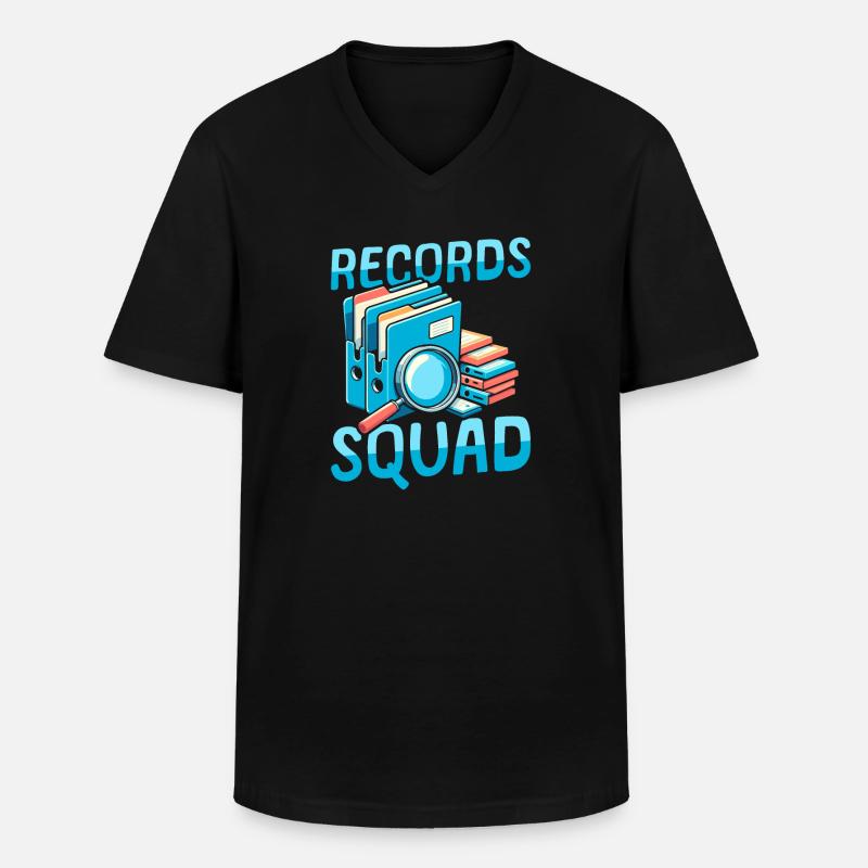 Archivar Kader - Männer-T-Shirt mit V-Ausschnitt - Schwarz