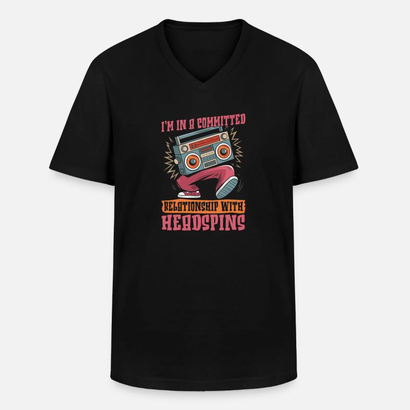 Breakdance Breakdancer Breakdancing - Men's V-Neck T-Shirt - black