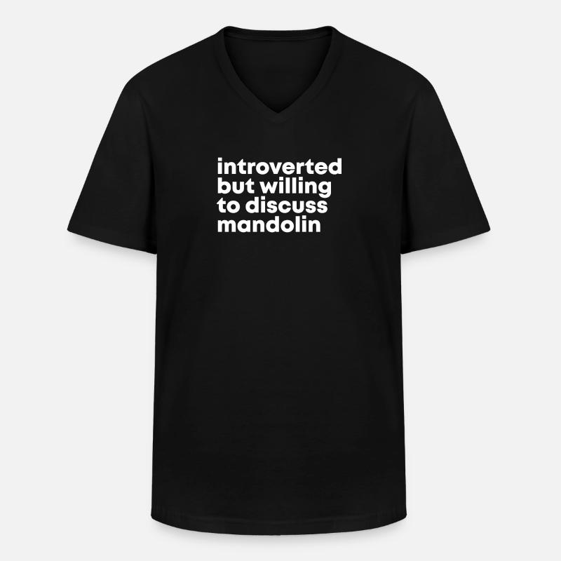 Mandoline - Männer-T-Shirt mit V-Ausschnitt - Schwarz