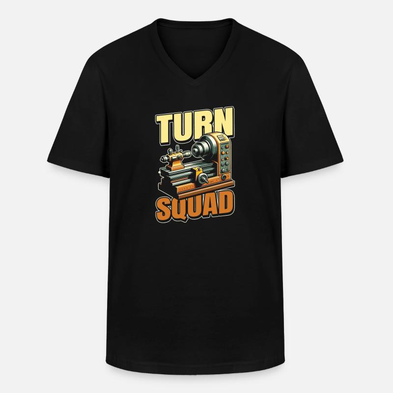 Dreher Kader - Männer-T-Shirt mit V-Ausschnitt - Schwarz