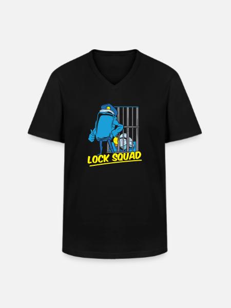 Prison Guard Cadre - Men's V-Neck T-Shirt - black