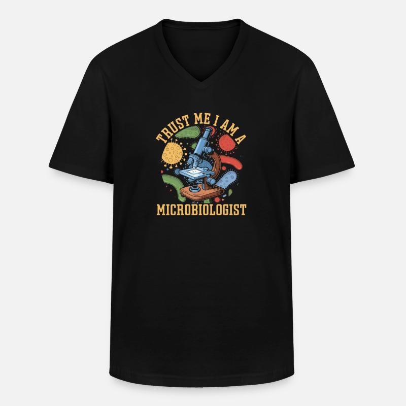 Mikrobiologe - Männer-T-Shirt mit V-Ausschnitt - Schwarz