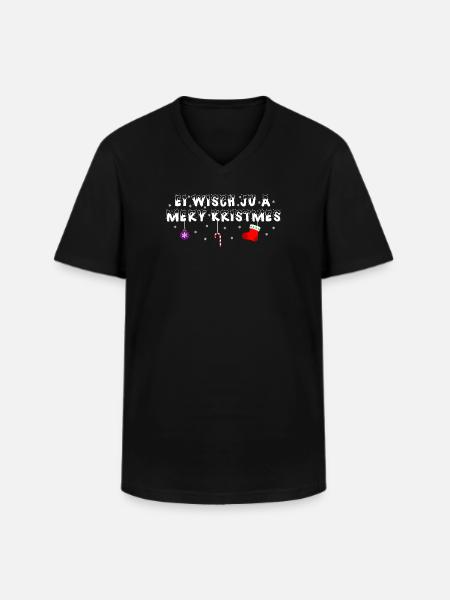 Lustiger Weihnachts-Spruch - Männer-T-Shirt mit V-Ausschnitt - Schwarz