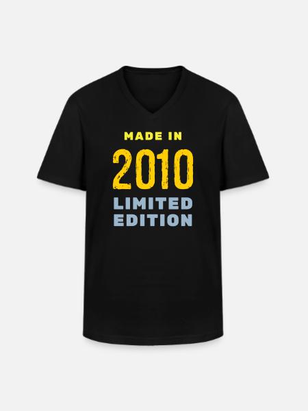 2010 - Men's V-Neck T-Shirt - black