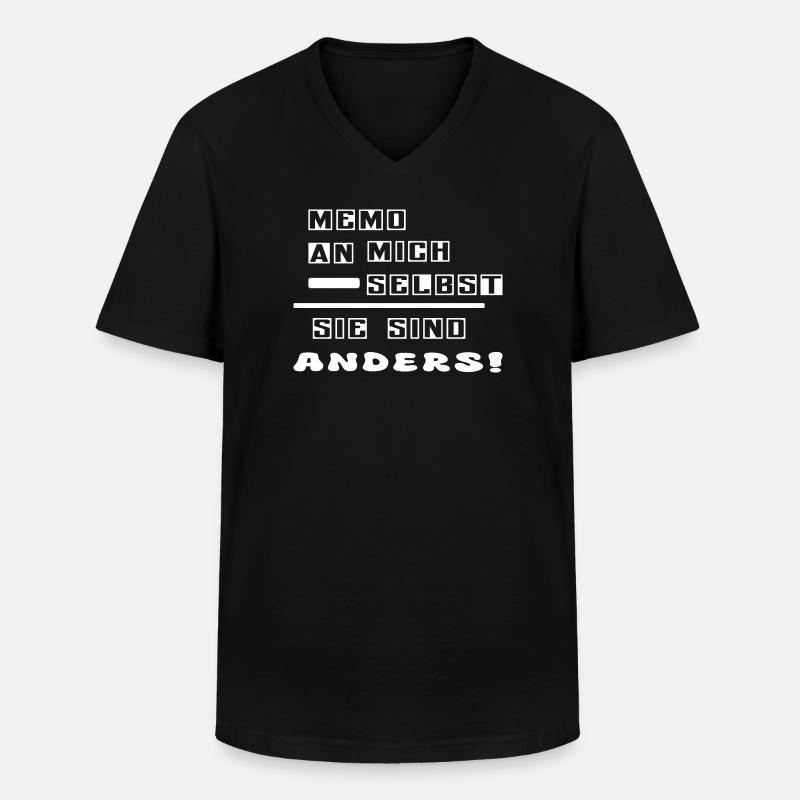 Sie sind anders ! - Männer-T-Shirt mit V-Ausschnitt - Schwarz