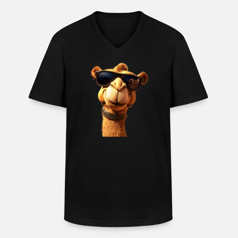 Kamel Dromedar Trampeltier Camel Geschenk Kamele - Männer-T-Shirt mit V-Ausschnitt - Schwarz