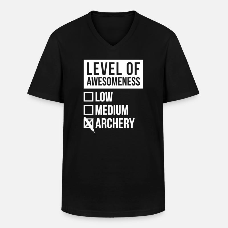 Bogenschießen - Männer-T-Shirt mit V-Ausschnitt - Schwarz