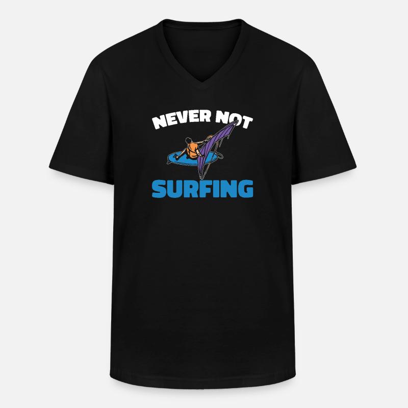 Windsurfen Windsurfer - Männer-T-Shirt mit V-Ausschnitt - Schwarz
