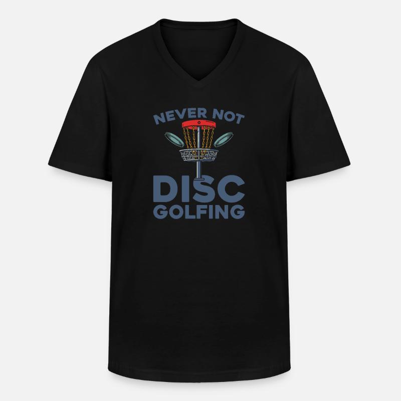 Frisbee Golf Disc Golf - Männer-T-Shirt mit V-Ausschnitt - Schwarz