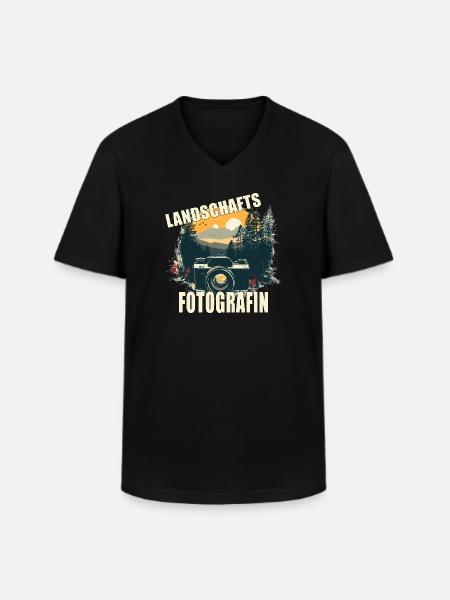 Landschafts Fotografin - Männer-T-Shirt mit V-Ausschnitt - Schwarz