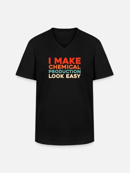 Ramoneur - T-shirt col V Homme - noir