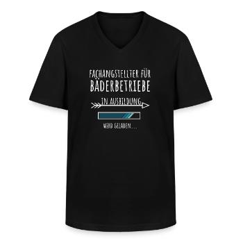 Fachangestellter für Bäderbetriebe Ausbildung - Männer-T-Shirt mit V-Ausschnitt - Schwarz - Vorne - AI Model Male 178 dark (178cm)