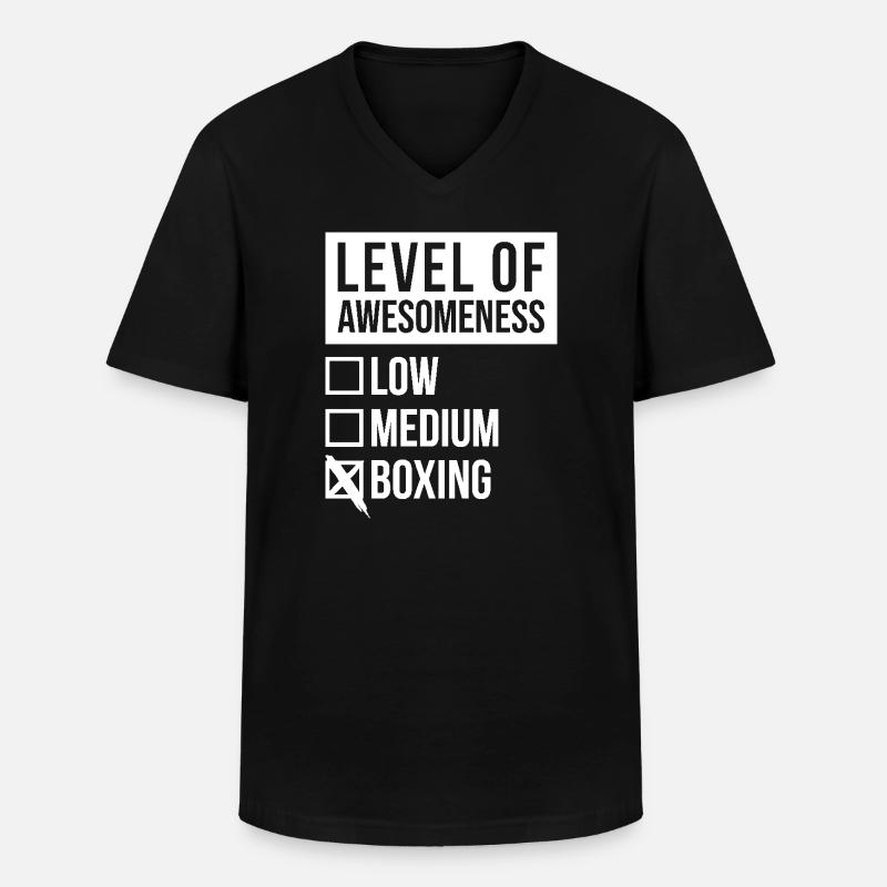 Boxen - Männer-T-Shirt mit V-Ausschnitt - Schwarz