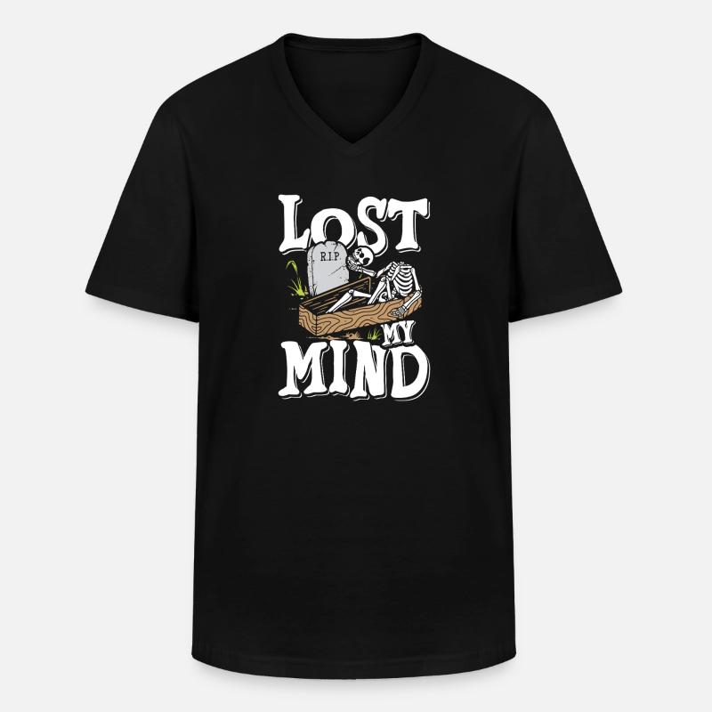 Lost my mind - Männer-T-Shirt mit V-Ausschnitt - Schwarz