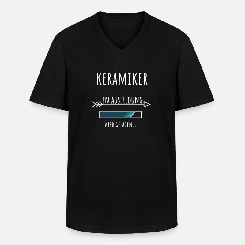 Keramiker Ausbildung Beruf Geschenk - Männer-T-Shirt mit V-Ausschnitt - Schwarz