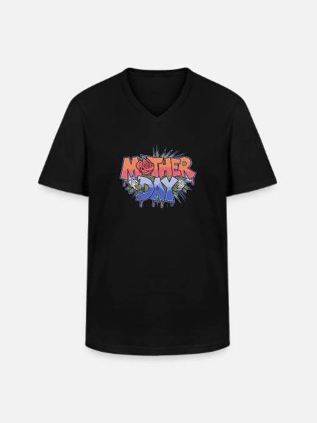 Graffiti Mother Day - Men's V-Neck T-Shirt - black