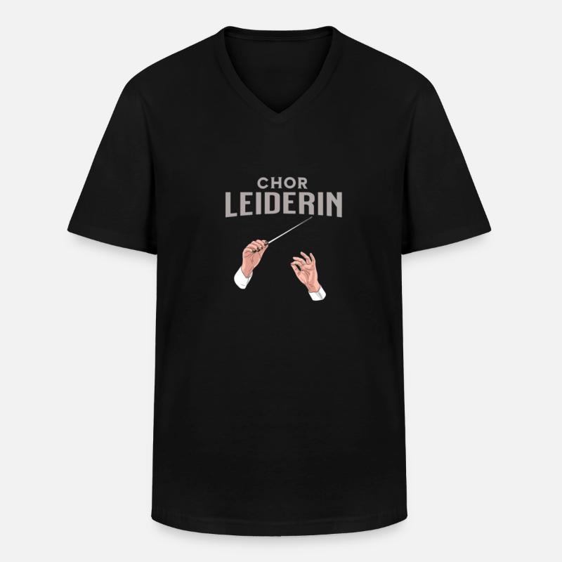 Chor Leiderin Chorleiterin Dirigentin - Männer-T-Shirt mit V-Ausschnitt - Schwarz