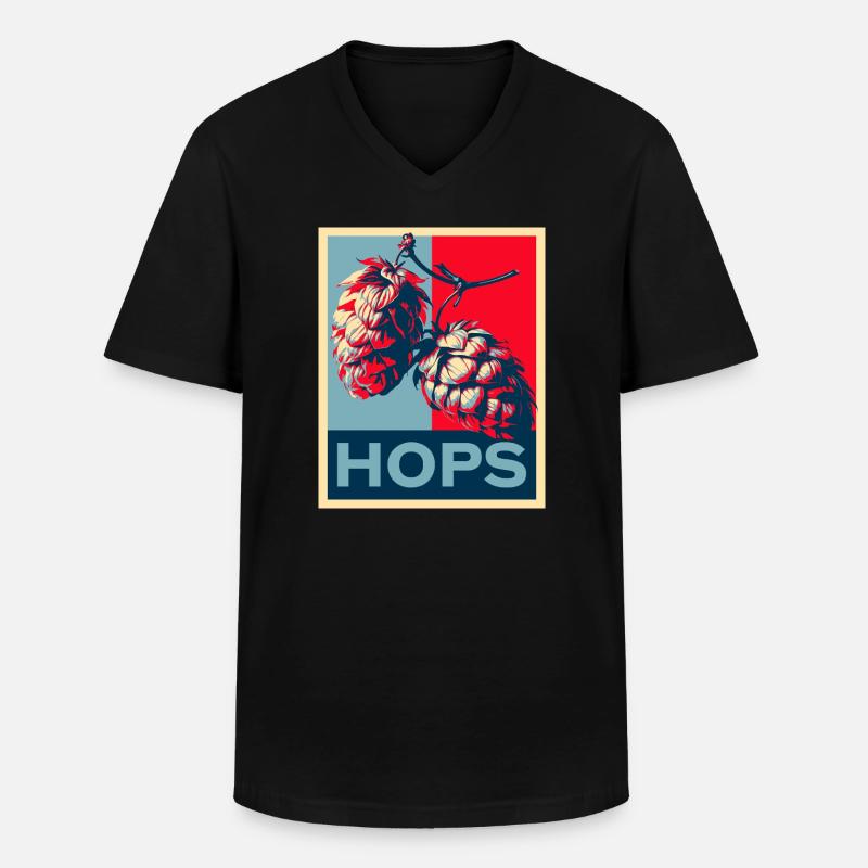 Hops - Männer-T-Shirt mit V-Ausschnitt - Schwarz