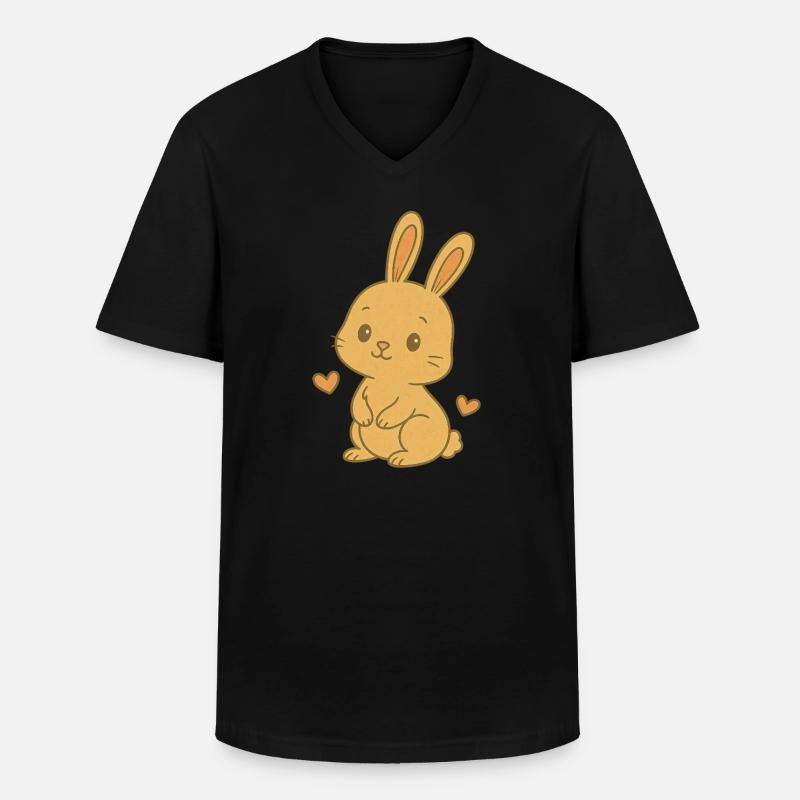 Bunny Bunny Spring Summer Easter Garden - Men's V-Neck T-Shirt - black