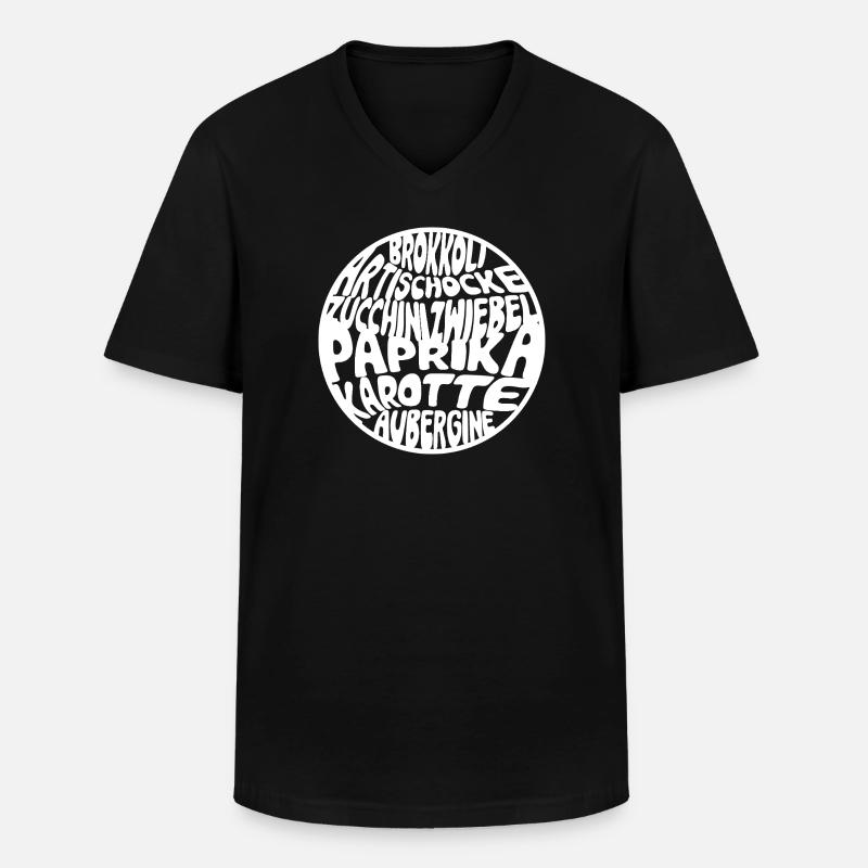 Gemüsesuppe - Männer-T-Shirt mit V-Ausschnitt - Schwarz