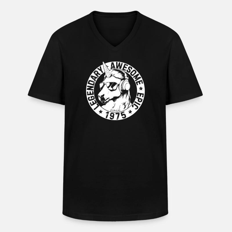 Legendary, Awesome, Epic since 1975 - Männer-T-Shirt mit V-Ausschnitt - Schwarz