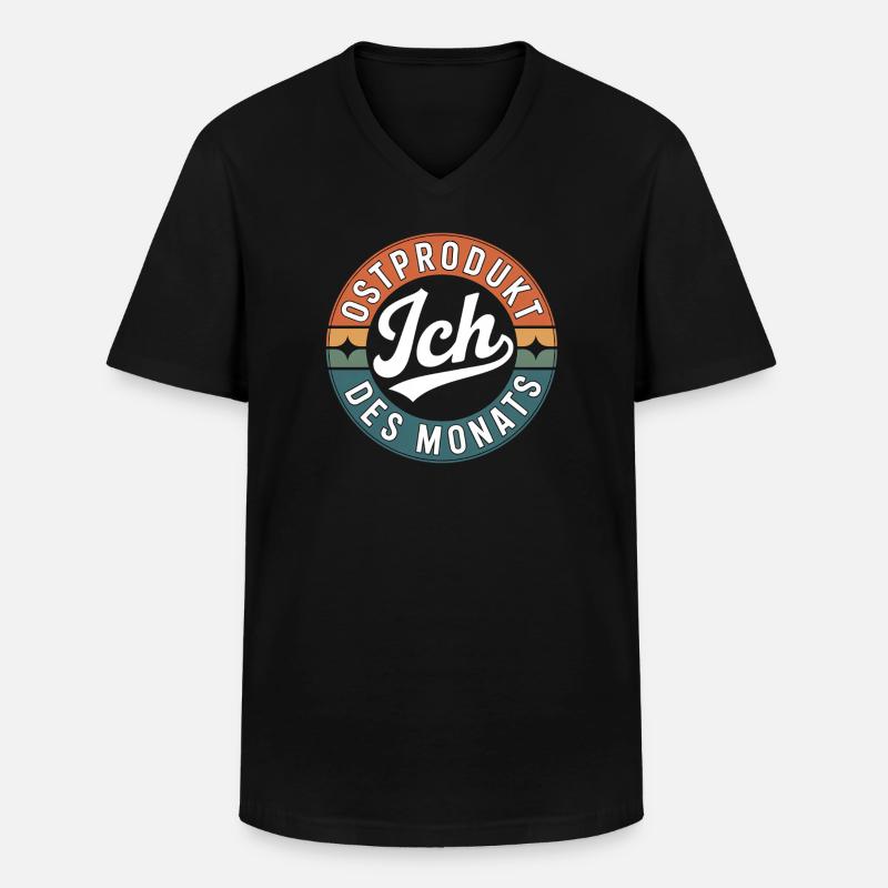 Ostalgie DDR Ostdeutsche Ostdeutscher Geschenkidee - Männer-T-Shirt mit V-Ausschnitt - Schwarz