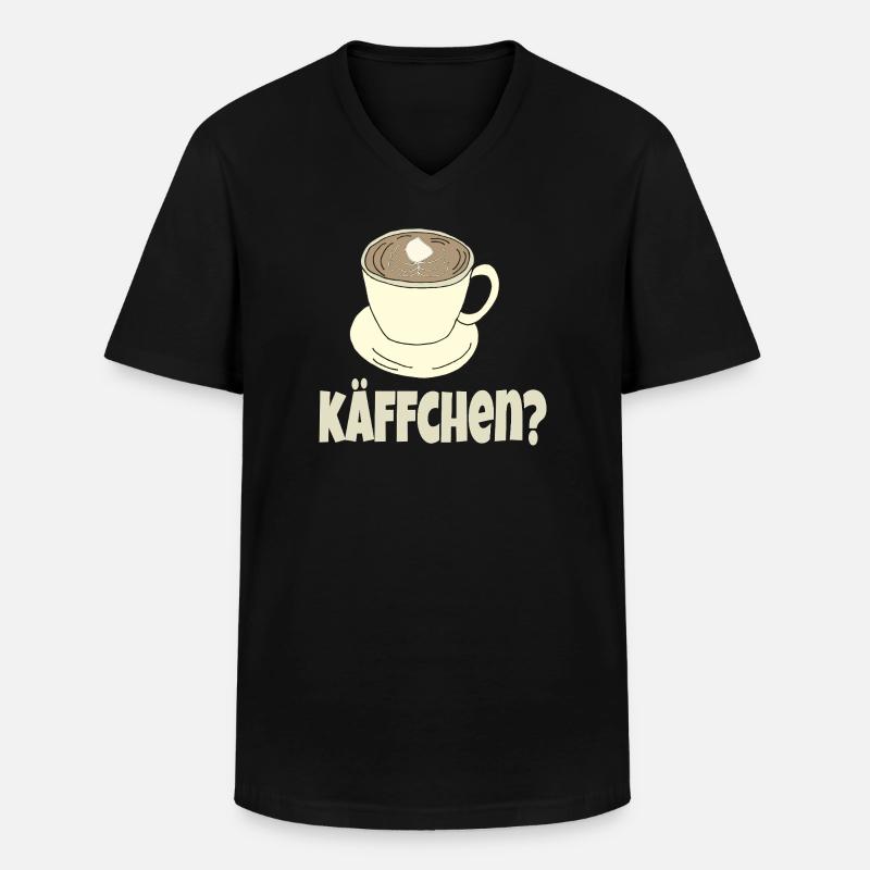 kaffeetasse kaeffchen - Männer-T-Shirt mit V-Ausschnitt - Schwarz