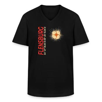 Flensburg - Männer-T-Shirt mit V-Ausschnitt - Schwarz - Vorne - AI Model Male 178 dark (178cm)