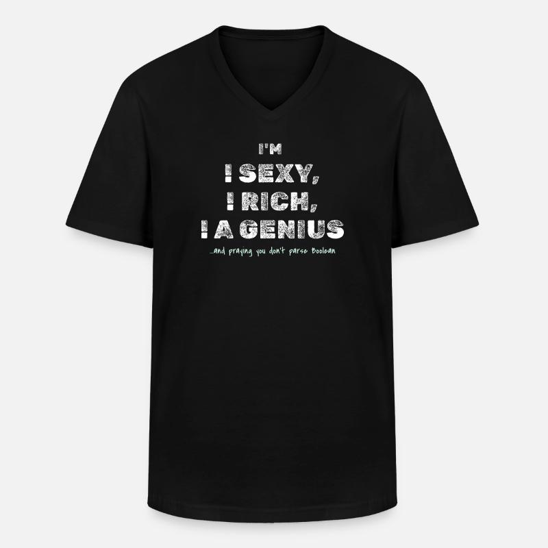 Boolean Joke – Funny Dev Tee - Men's V-Neck T-Shirt - black