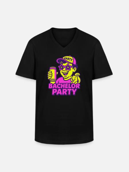 Bachelor Party - Männer-T-Shirt mit V-Ausschnitt - Schwarz