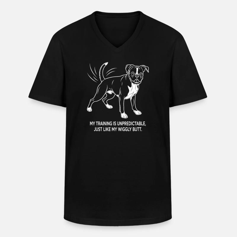 Unpredictable training and wobbly buttocks - Men's V-Neck T-Shirt - black