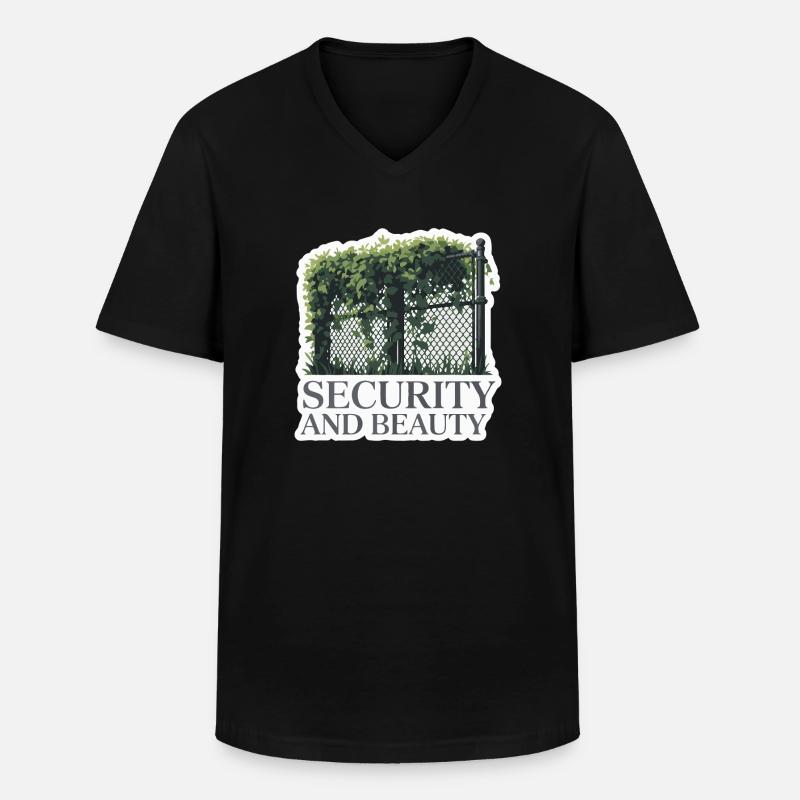 Bewachtes Gartenzaun-Design - Männer-T-Shirt mit V-Ausschnitt - Schwarz