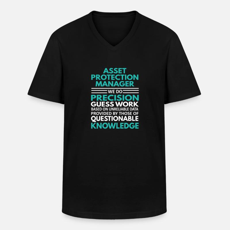 Asset Protection Manager Angebotsgestaltung - Männer-T-Shirt mit V-Ausschnitt - Schwarz