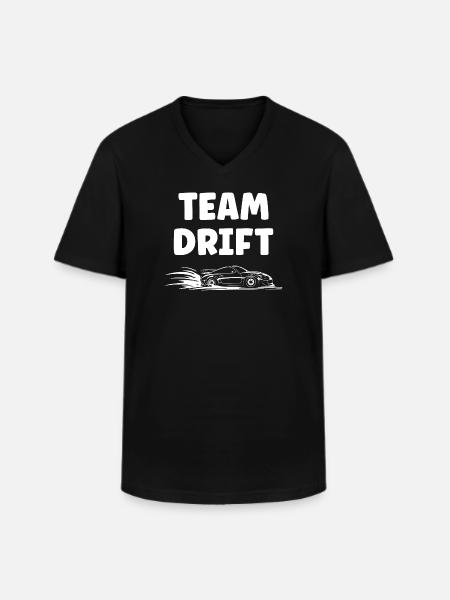Energetic Drift Car Design - Men's V-Neck T-Shirt - black