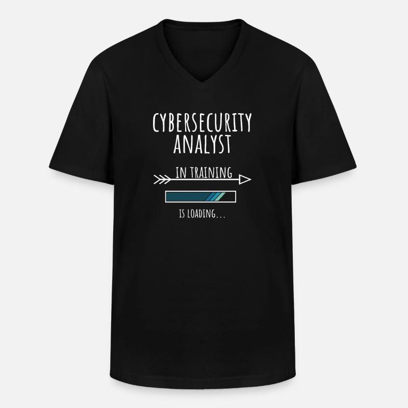 Cybersecurity Analyst Gift Profession Education - Men's V-Neck T-Shirt - black