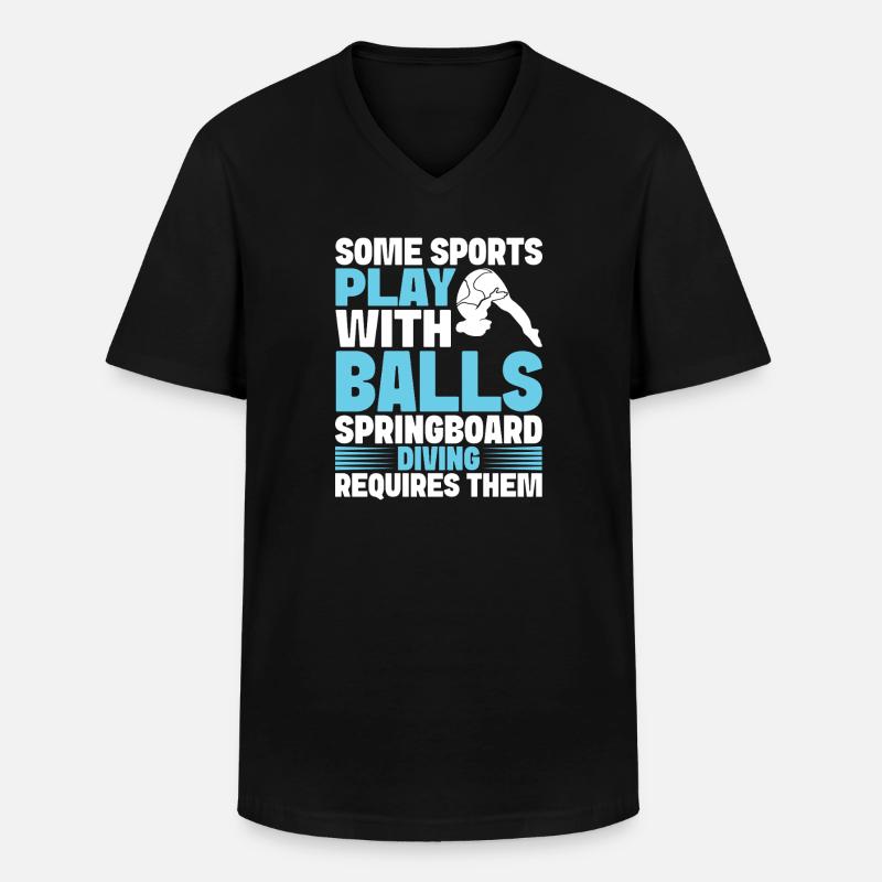 Kunstspringen Turmspringer Sprungbrett - Männer-T-Shirt mit V-Ausschnitt - Schwarz
