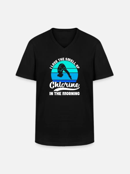 Diving diving board - Men's V-Neck T-Shirt - black