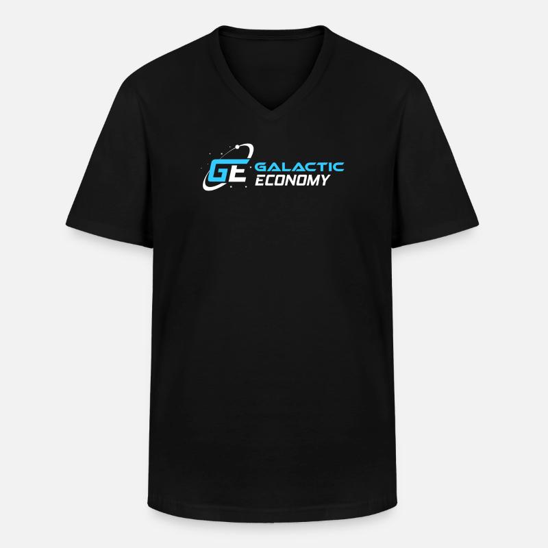 Galactic Economy - Männer-T-Shirt mit V-Ausschnitt - Schwarz