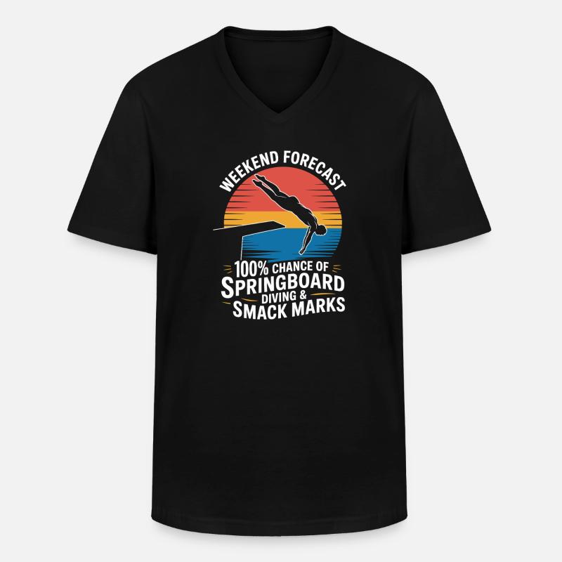 Kunstspringen Turmspringer Sprungbrett - Männer-T-Shirt mit V-Ausschnitt - Schwarz