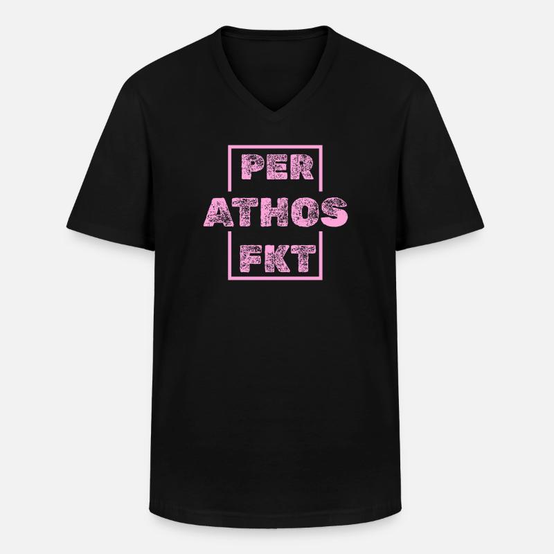 Athos als Athos - Männer-T-Shirt mit V-Ausschnitt - Schwarz