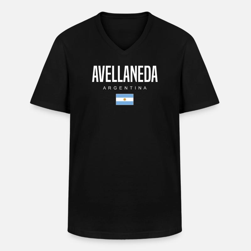 Avellaneda Argentinien Argentinier - Männer-T-Shirt mit V-Ausschnitt - Schwarz
